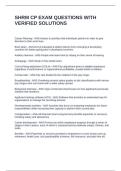 SHRM CP EXAM QUESTIONS WITH VERIFIED SOLUTIONS