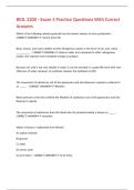 BIOL 2200 - Exam 4 Practice Questions With Correct Answers