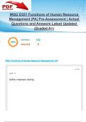 WGU D351 Functions of Human Resource Management &vert;PA&vert; Pre-Assessment &vert; 152 Actual Questions and Answers Latest Updated 2025&sol;2026 &lpar;Graded A&plus;&rpar;
