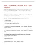 BIOL 2200 Exam -2 Questions With Correct Answers