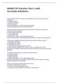 SHRM CP Practice Test 1 with Accurate Solutions