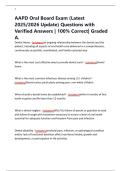 AAPD Oral Board Exam &lpar;Latest 2025&sol;2026 Update&rpar; Questions with Verified Answers &vert; 100&percnt; Correct&vert; Graded A&period;
