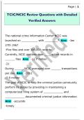 TCIC&sol;NCIC Review Questions with Detailed  Verified Answers