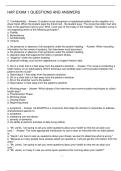 HAP EXAM 1 QUESTIONS AND ANSWERS