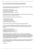 NYU HAP EXAM 1QUESTIONS AND ANSWERS