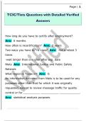 TCIC&sol;Tlets Questions with Detailed Verified  Answers