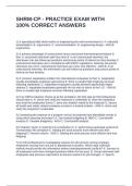SHRM-CP - PRACTICE EXAM WITH 100&percnt; CORRECT ANSWERS