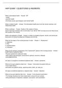 HAP EXAM 1 QUESTIONS & ANSWERS