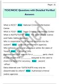 TCIC&sol;NCIC Questions with Detailed Verified  Answers