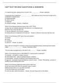 HAP TEST REVIEW QUESTIONS & ANSWERS