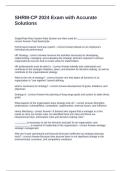 SHRM-CP 2024 Exam with Accurate Solutions