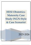 HESI Obstetrics Maternity Case Study &lpar;NGN-Style & Case Scenario&rpar;