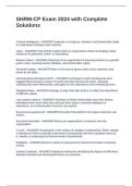 SHRM-CP Exam 2024 with Complete Solutions