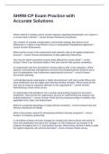 SHRM-CP Exam Practice with Accurate Solutions