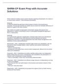 SHRM-CP Exam Prep with Accurate Solutions