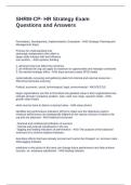 SHRM-CP- HR Strategy Exam Questions and Answers