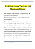HESI Management of Care Exam 2026 Questions and Answers