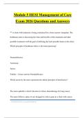 Module 5 HESI Management of Care Exam 2026 Questions and Answers