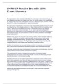 SHRM-CP Practice Test with 100% Correct Answers