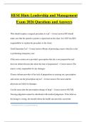 HESI Hints Leadership and Management Exam 2026 Questions and Answers