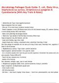 Microbiology Pathogen Study Guide- E&period; coli&comma; Ebola Virus&comma; Staphylococcus aureus&comma; Streptococcus pyogenes & Cyanobacteria -With Key Traits & Roles-&period;pdf
