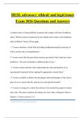HESI&colon; advocacy&sol; ethical&sol; and legal issues Exam 2026 Questions and Answers