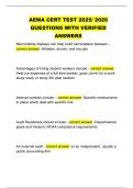 AEMA CERT TEST 2025&sol; 2026  QUESTIONS WITH VERIFIED  ANSWERS