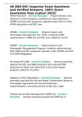 VA DEQ ESC Inspector Exam Questions and Verified Answers&comma; 100- Score Guarantee Pass &lpar;Latest 2025VA DEQ ESC Inspector Exam Questions and Verified Answers&comma; 100- Score Guarantee Pass &lpar;Latest 2025