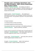 Florida Laws and Rules Questions and Verified Answers&comma; 100- Score Guarantee Pass &lpar;Latest 2025&rpar;
