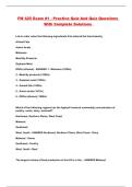 FM 425 Exam &num;1 - Practice Quiz And Quiz Questions With Complete Solutions 