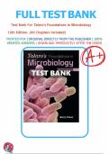 Test Bank for Talaro's Foundations in Microbiology 12th Edition by Barry Chess&period;&vert;&vert;All chapters 1-27 included&period;