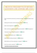 BRANCH 2 FIELD REP EXAM 2025&sol;2026 QUESTIONS AND ANSWERS 100&percnt; PASS
