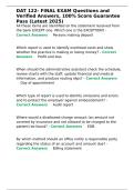 DAT 122- FINAL EXAM Questions and Verified Answers&comma; 100- Score Guarantee Pass &lpar;Latest 2025&rpar;