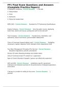 FF1 Final Exam Questions and Answers &lpar;Complete Practice Papers&rpar;&period;