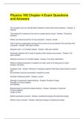 Physics 165 Chapter 4 Exam Questions and Answers 