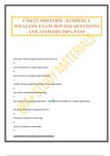 CM4223 MIDTERM - KIMBERLY WILLIAMS EXAM 2025&sol;2026 QUESTIONS AND ANSWERS 100&percnt; PASS