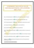 COMMERCE 1BA3 FINAL EXAM 2025&sol;2026 QUESTIONS AND ANSWERS 100&percnt; PASS