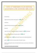 CONS 127 MIDTERM EXAM 2025&sol;2026 QUESTIONS AND ANSWERS 100&percnt; PASS