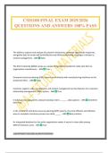 CSIS100 FINAL EXAM 2025&sol;2026 QUESTIONS AND ANSWERS 100&percnt; PASS