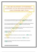 CSIS 100 CHAPTER 8&colon; ENTERPRISE SYSTEMS&period; EXAM 2025&sol;2026 QUESTIONS AND ANSWERS 100&percnt; PASS