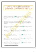 EPIC CLN 251&sol;252 EXAM 2025&sol;2026 QUESTIONS AND ANSWERS 100&percnt; PASS