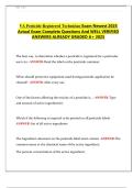 VA Pesticide Registered Technician Exam 2025 &ndash; Complete Verified Questions & Answers &lpar;A&plus; Graded Real Exam&rpar;