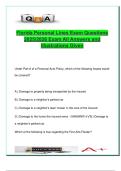 Florida Personal Lines 20-44 Insurance &vert; 2025&sol;2026 &vert; 75 Exam Questions & Answers &vert; Liability&comma; Property&comma; Ethics