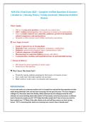 NUR 3311 Final Exam 2025 &ndash; Complete Verified Questions & Answers  &vert; Graded A&plus; &vert; Nursing Theory &sol; Family-Centered &sol; Maternity-Pediatric  Review
