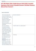 ATI PN Peds FINAL EXAM Newest 2025&sol;2026 Complete  Questions And Correct Detailed Answers &lpar;Verified Answers&rpar;  &vert;Brand New Version&excl;