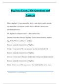 Big Data Exam 2026 Questions and Answers