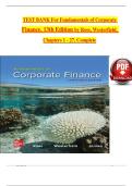 Test bank for fundamentals of corporate finance 13th edition by stephen ross randolph westerfield bradford jordan
