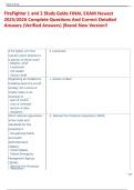 FireFighter 1 and 2 Study Guide FINAL EXAM Newest  2025&sol;2026 Complete Questions And Correct Detailed  Answers &lpar;Verified Answers&rpar; &vert;Brand New Version&excl;&excl;
