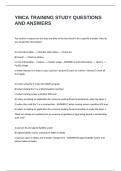 YMCA TRAINING STUDY QUESTIONS AND ANSWERS