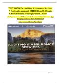 Test Bank For Auditing & Assurance Services&colon; A Systematic Approach&comma; 12th Edition By William Messier Jr&comma; Steven Glover&vert; 9781264100675&vert; All Chapters 1-21&vert; LATEST&vert; 2025